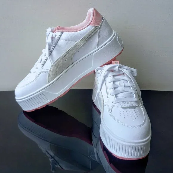Puma Women's Karmen Rebelle She Moves Us Platform in Lovely White Peach Smooth - Picture 11 of 13
